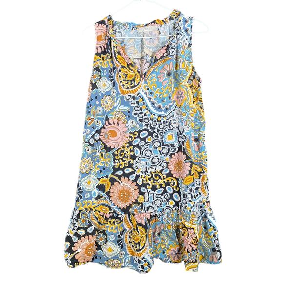 LOFT Dresses & Skirts - Ann Taylor LOFT Womens Dress Multicolored Abstract V Neck Sleeveless Stretch XS